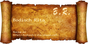 Bodisch Rita névjegykártya