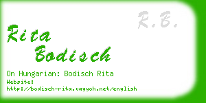 rita bodisch business card